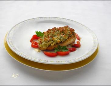 Hühnerbrust mit Gorgonzolakruste Hühnerbrust mit Gorgonzolakruste