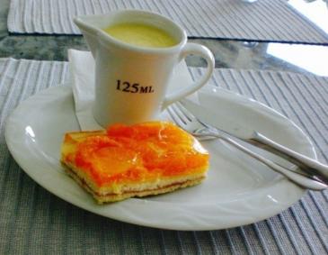 Mandarinen Schnitten mit Vanillesauce Mandarinen Schnitten mit Vanillesauce