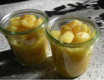 Apfeldessert mit Safran Apfeldessert mit Safran