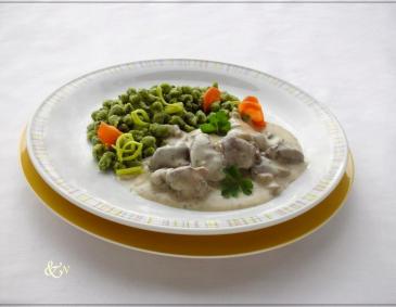 Geflügelleber in Senfsauce Geflügelleber in Senfsauce