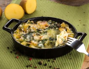 Kartoffelgratin mit Spinat Kartoffelgratin mit Spinat