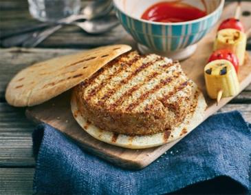 Kokosburger mit Banane Kokosburger mit Banane