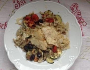 Schollenfilet mit mediterranem Fenchelgemüse Schollenfilet mit mediterranem Fenchelgemüse