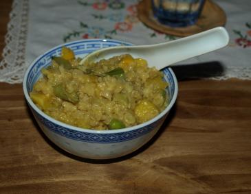 Vegetarische Currypfanne mit Kokosmilch Vegetarische Currypfanne mit Kokosmilch