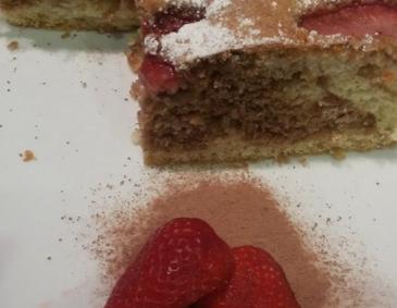 Marmorkuchen mit Nutella und Erdbeeren Marmorkuchen mit Nutella und Erdbeeren