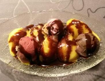 Birne Helene mit Schuss Birne Helene mit Schuss