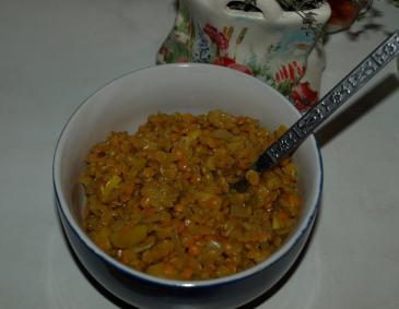 Rote Linsen mit Ananassaft Rote Linsen mit Ananassaft