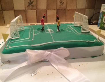 Fußballfeld Torte Fußballfeld Torte
