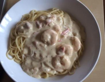 Spaghetti mit Garnelen Spaghetti mit Garnelen