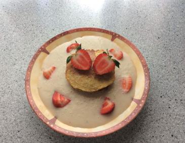Hafer-Pancakes mit Bananenmilch Hafer-Pancakes mit Bananenmilch