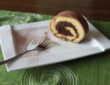 Marzipanroulade mit Pariser Creme Marzipanroulade mit Pariser Creme