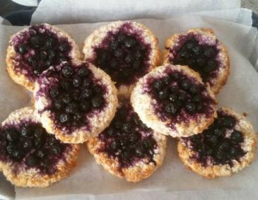 Kokoskekse mit Heidelbeeren Kokoskekse mit Heidelbeeren
