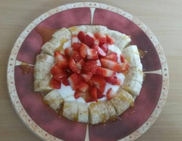 Erdbeer-Bananen-Frühstück Erdbeer-Bananen-Frühstück