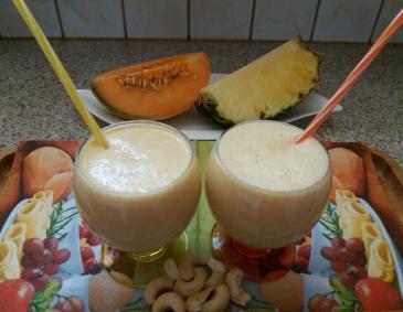 Ananas-Zuckermelonen-Shake Ananas-Zuckermelonen-Shake
