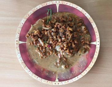 Saftfleisch mit Eierschwammerl Saftfleisch mit Eierschwammerl