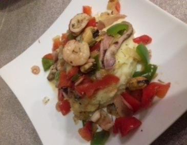 Paprika mit Meeresfrüchten Paprika mit Meeresfrüchten