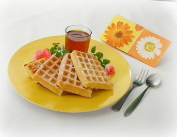 Waffeln mit Ahornsirup Waffeln mit Ahornsirup