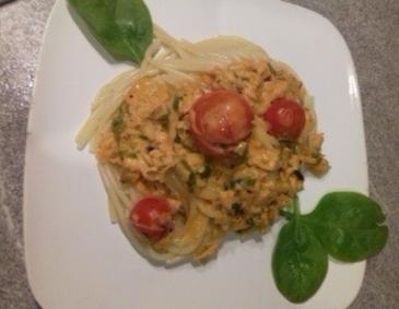 Pasta mit Lachsoberssauce Pasta mit Lachsoberssauce