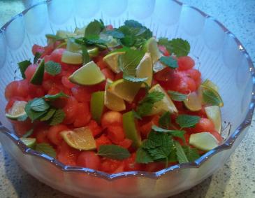 Wassermelonen-Limetten-Bowle Wassermelonen-Limetten-Bowle