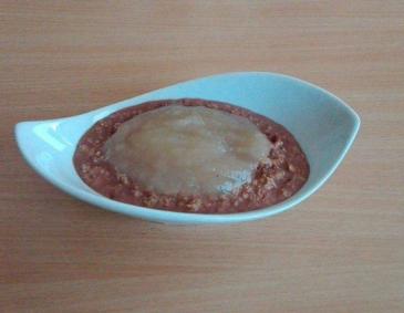 Schoko-Oatmeal mit Birnenmus Schoko-Oatmeal mit Birnenmus