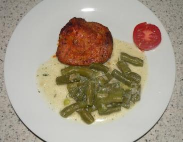 Paprikakarree mit Fisolen Paprikakarree mit Fisolen