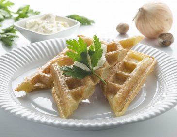 Kartoffelpuffer aus dem Waffeleisen