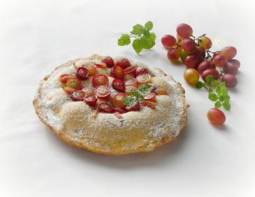 Süße Focaccia mit Weintrauben Süße Focaccia mit Weintrauben