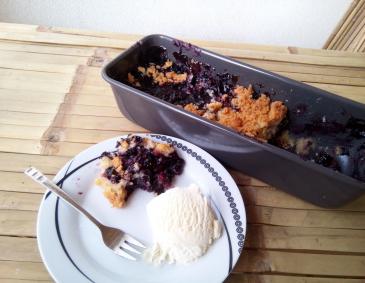 Amaretto-Heidelbeer Crumble Amaretto-Heidelbeer Crumble