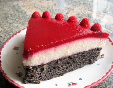 Mohn-Topfen-Himbeer-Torte Mohn-Topfen-Himbeer-Torte