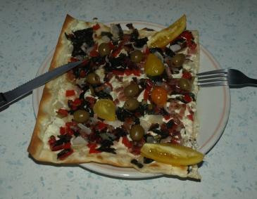 Flammkuchen mit Mangold Flammkuchen mit Mangold