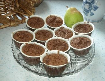 Schoko-Birnen-Muffins ohne Mehl Schoko-Birnen-Muffins ohne Mehl