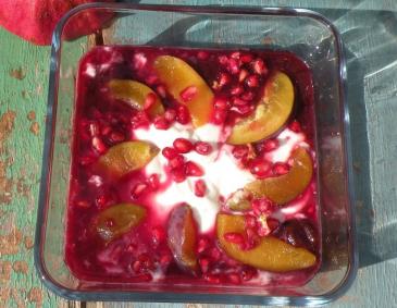 Zwetschgen-Granatapfel-Dessert Zwetschgen-Granatapfel-Dessert