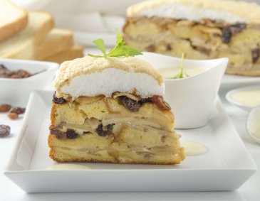 Scheiterhaufen mit Vanillesauce aus der Heißluftfritteuse Scheiterhaufen mit Vanillesauce aus der Heißluftfritteuse