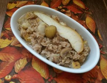 Dinkelbrei mit Maroni Dinkelbrei mit Maroni