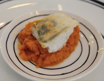 Zanderfilet auf Süßkartoffelpüree Zanderfilet auf Süßkartoffelpüree
