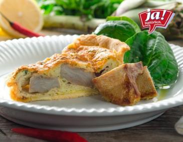 Artischocken-Quiche mit Camembert und Chili-Olivenöl Artischocken-Quiche mit Camembert und Chili-Olivenöl