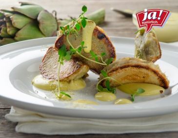 Gegrillte Artischocken mit Wasabi-Mayonnaise Gegrillte Artischocken mit Wasabi-Mayonnaise