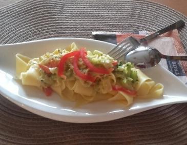 Zucchini-Paprika Pappardelle Zucchini-Paprika Pappardelle