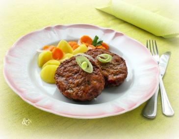 Lauch-Fleischlaibchen mit Karotten Lauch-Fleischlaibchen mit Karotten