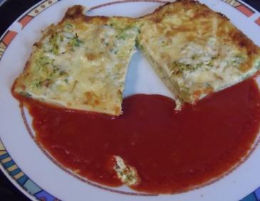 Brokkoliauflauf mit Paradeissauce Brokkoliauflauf mit Paradeissauce