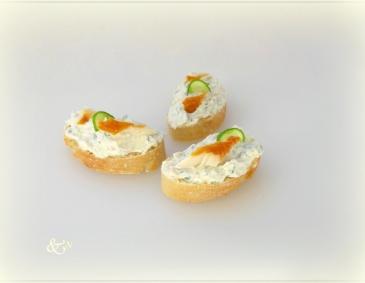 Toast mit Räucherforelle Toast mit Räucherforelle