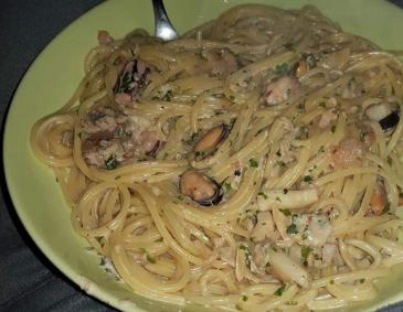 Spaghetti mit Muscheln Spaghetti mit Muscheln