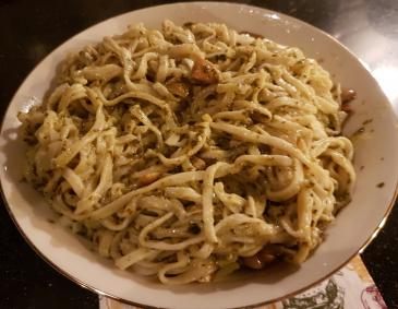 Spaghetti mit Bärlauchpesto Spaghetti mit Bärlauchpesto