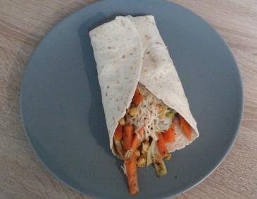 Gemüsewrap mit Koriander Pesto Gemüsewrap mit Koriander Pesto
