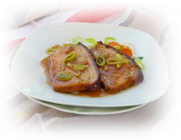 Schweinsbraten mit Lauch Schweinsbraten mit Lauch