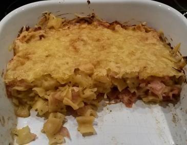 Überbackene Schinkenfleckerl Überbackene Schinkenfleckerl