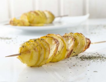 Kartoffelspiralen am Spieß