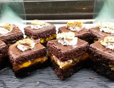 Schokokuchen mit Pfirsich Schokokuchen mit Pfirsich