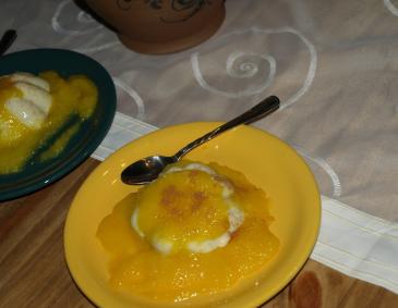Vanillepudding mit Mangosauce Vanillepudding mit Mangosauce