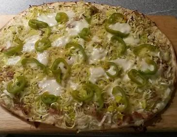 Flammkuchen mit Lauch Flammkuchen mit Lauch